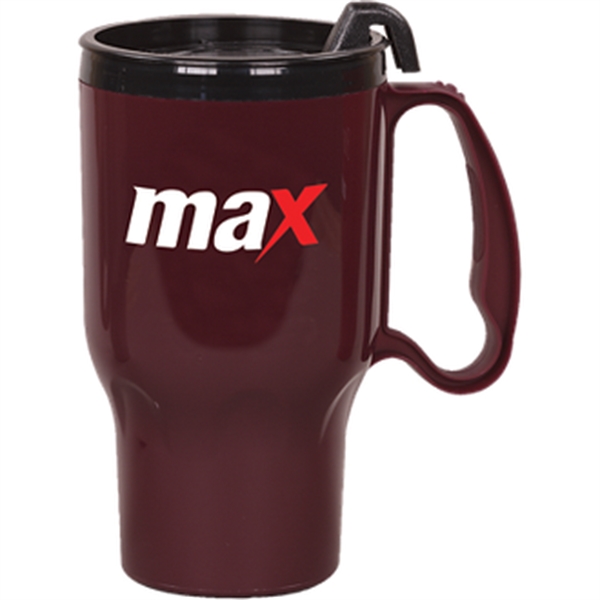 16-ounce travel mug with a lid and handle.... from ASI 57653 Gold Bond
