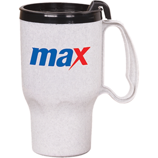 16-ounce travel mug with a lid and handle.... from ASI 57653 Gold Bond