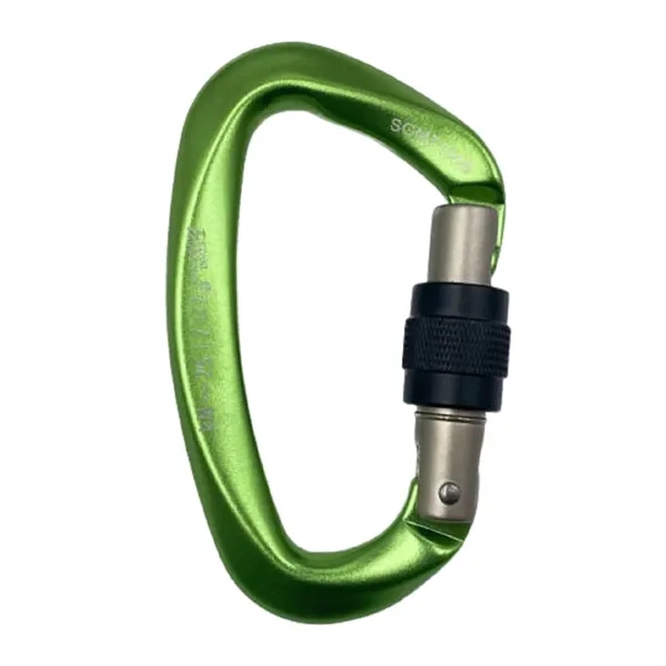 D-Ring shape screw gate carabiner plus laser engraving on 1 location... from ASI 37218 Athena Promo (tm)