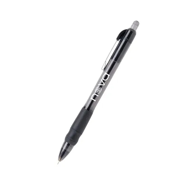 5.57 " x 0.4" plunger-action plastic ballpoint pen with antimicrobial barrel,... from ASI 37218 Athena Promo (tm)