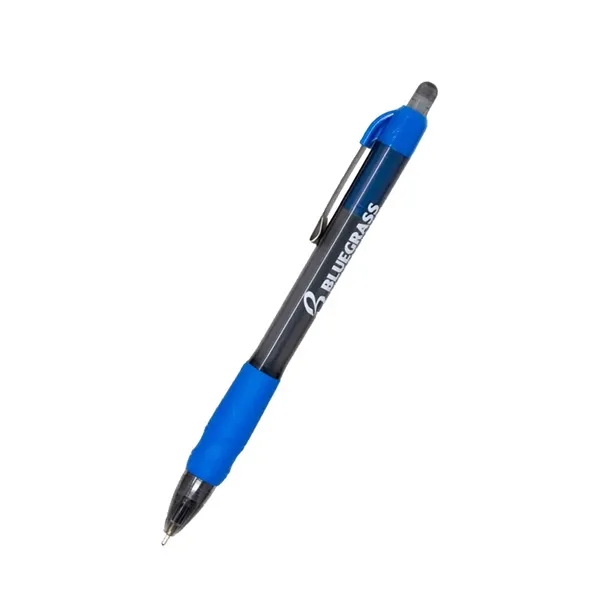 5.57 " x 0.4" plunger-action plastic ballpoint pen with antimicrobial barrel,... from ASI 37218 Athena Promo (tm)
