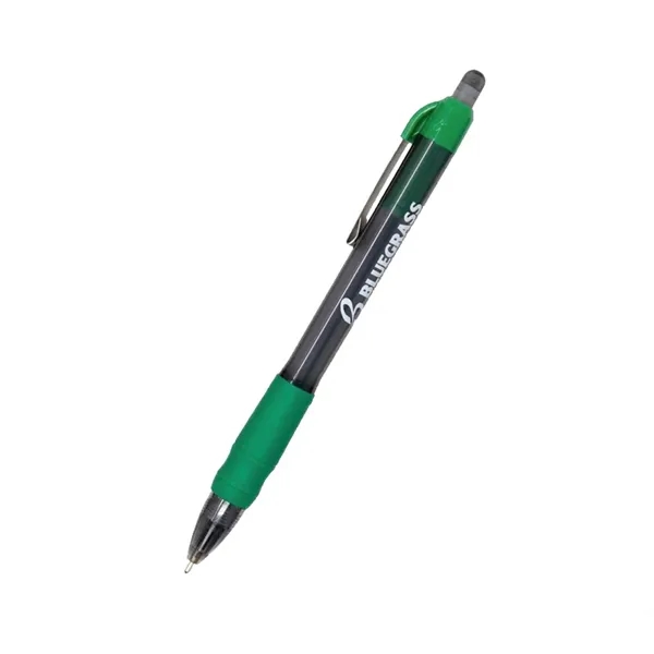 5.57 " x 0.4" plunger-action plastic ballpoint pen with antimicrobial barrel,... from ASI 37218 Athena Promo (tm)