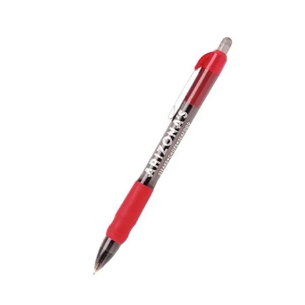 5.57 " x 0.4" plunger-action plastic ballpoint pen with antimicrobial barrel,... from ASI 37218 Athena Promo (tm)