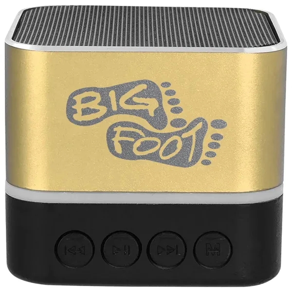 Two-tone, square-shaped Bluetooth speaker.... from ASI 39552 BEL Promo