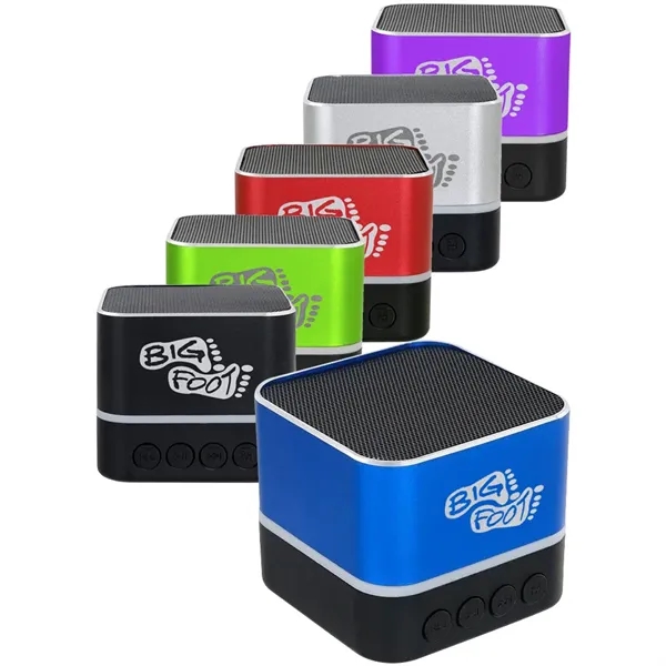 Two-tone, square-shaped Bluetooth speaker.... from ASI 39552 BEL Promo