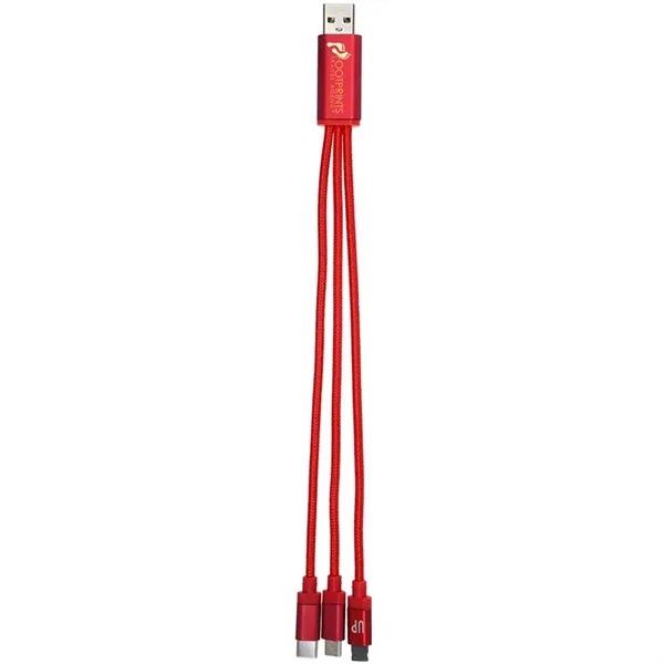 Braided 3-in-1 charging cable with multiple USB adaptor.... from ASI 39552 BEL Promo
