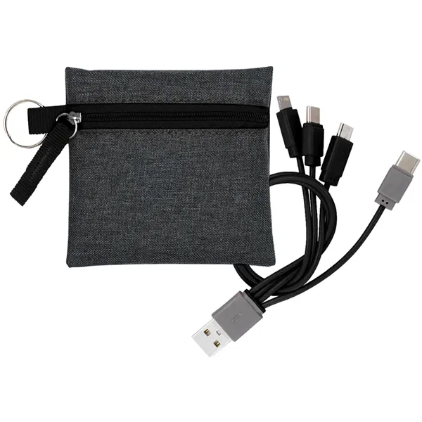 Tech pouch with 4-in-1 charging cable and key ring.... from ASI 39552 BEL Promo
