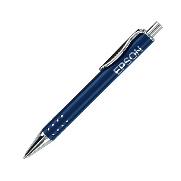 Modern brass ballpoint pen with chrome plated and porthole accents.... from ASI 90859 Tempo Industries Inc / Tempoline TimeNet