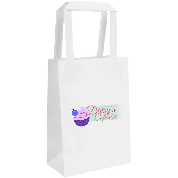 6" x 8.25" x 3.25" small white paper bag with sturdy... from ASI 39552 BEL Promo