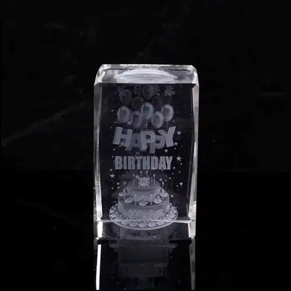 3D Laser cube crystal paperweight plus laser engraving on inside of... from ASI 37218 Athena Promo (tm)