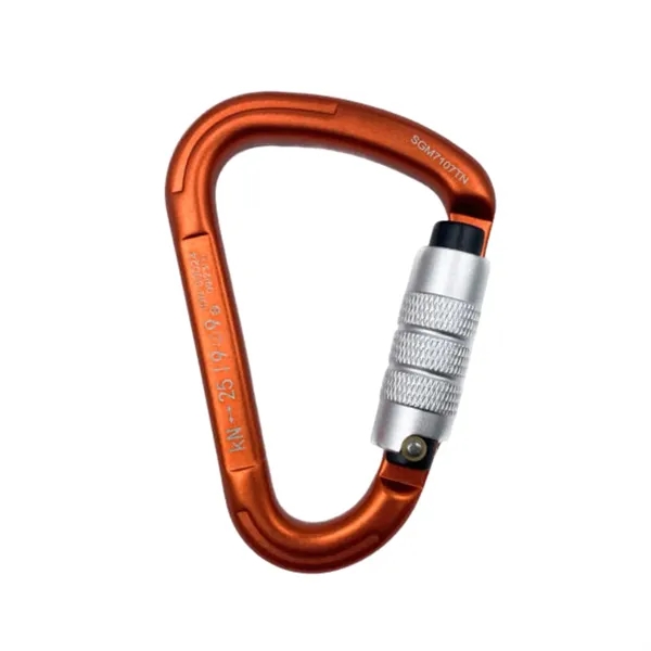 Triangle shape twist gate carabiner plus laser engraving on 1 location... from ASI 37218 Athena Promo (tm)