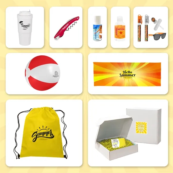 Fun in the sun kit with non-woven drawstring bag, 30 oz.... from ASI 90807 Tekweld