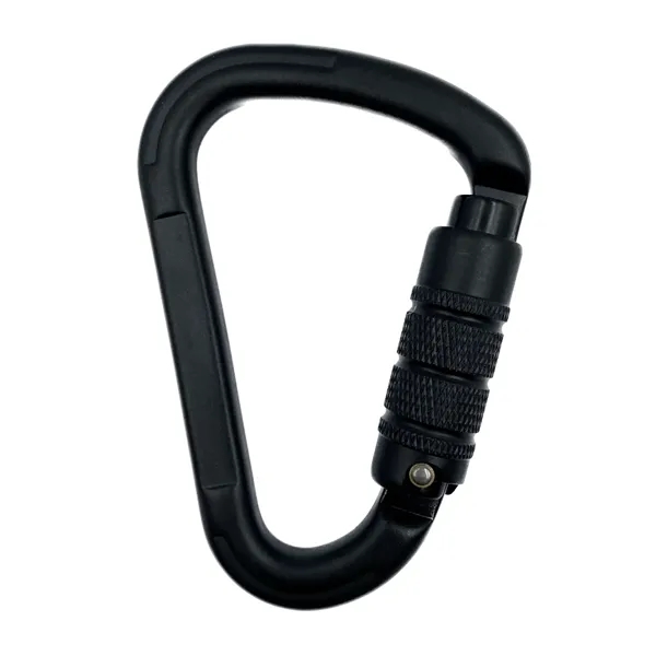 Triangle shape triple gate carabiner plus laser engraving on 1 location... from ASI 37218 Athena Promo (tm)