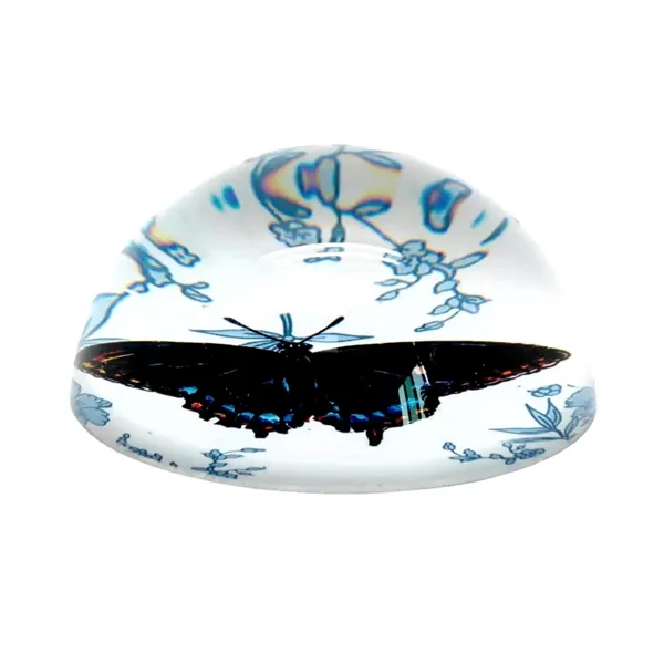 Dome shaped crystal paperweight plus laser engraving on inside of crystal... from ASI 37218 Athena Promo (tm)