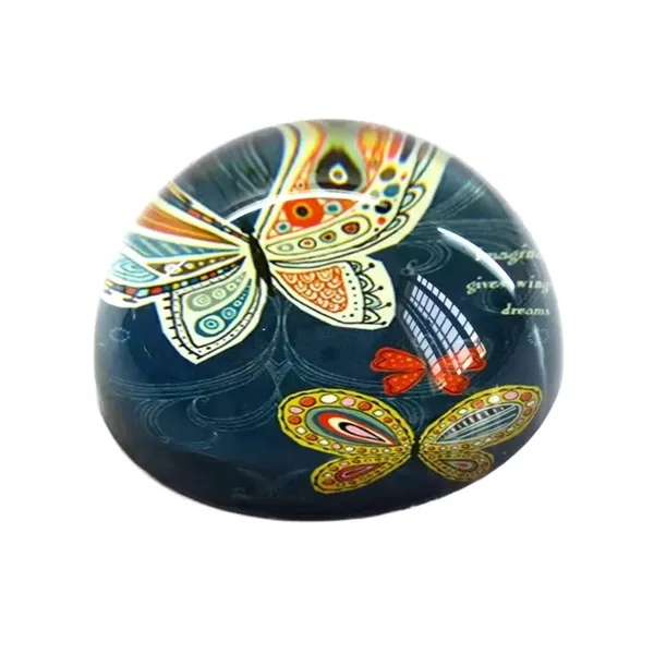 Dome shaped crystal paperweight plus laser engraving on inside of crystal... from ASI 37218 Athena Promo (tm)