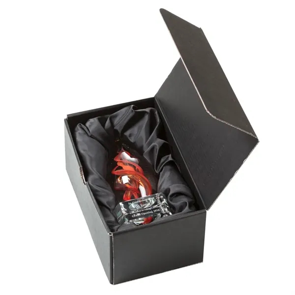 Hand blown art glass award on an ebony base.... from ASI 84592 St Regis Group / St Regis