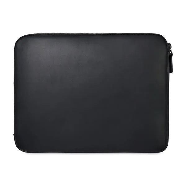 Top-grain leather laptop sleeve with gunmetal zipper closure and front slash... from ASI 56070 Gemline / Gemline®