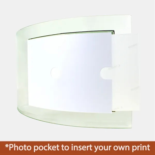 Jade glass personalize curved horizontal silver photo frame.... from ASI 47791 Best Deal Awards