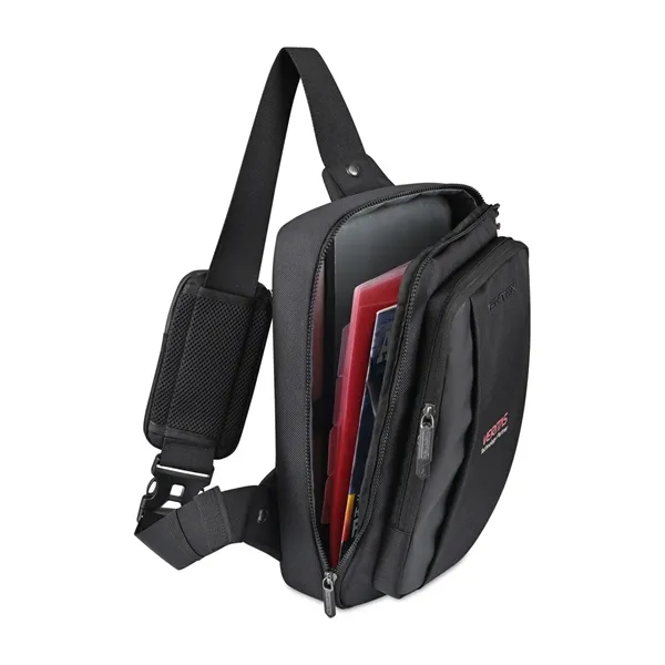 Tech sling bag with padded 13" laptop and 10" tablet compartments.... from ASI 56070 Gemline / Gemline®