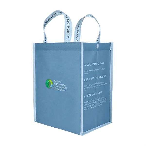 Reusable lunch tote bag made of recycled ocean plastic.... from ASI 56070 Gemline / Gemline®
