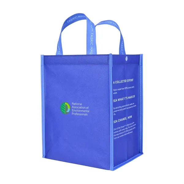 Reusable lunch tote bag made of recycled ocean plastic.... from ASI 56070 Gemline / Gemline®