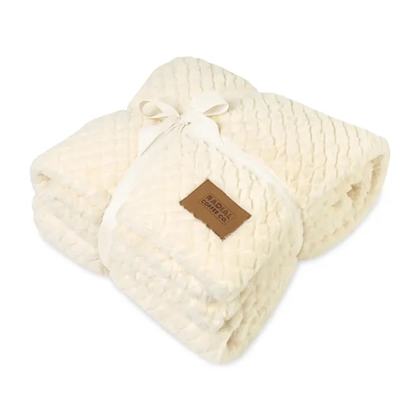 50" x 70" cream-colored, textured throw blanket.... from ASI 56070 Gemline / Gemline®