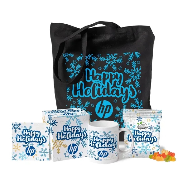 Mailer box with canvas tote bag, mug and gummy bears.... from ASI 44900 NC Custom (CI/Lanco) / Lanco