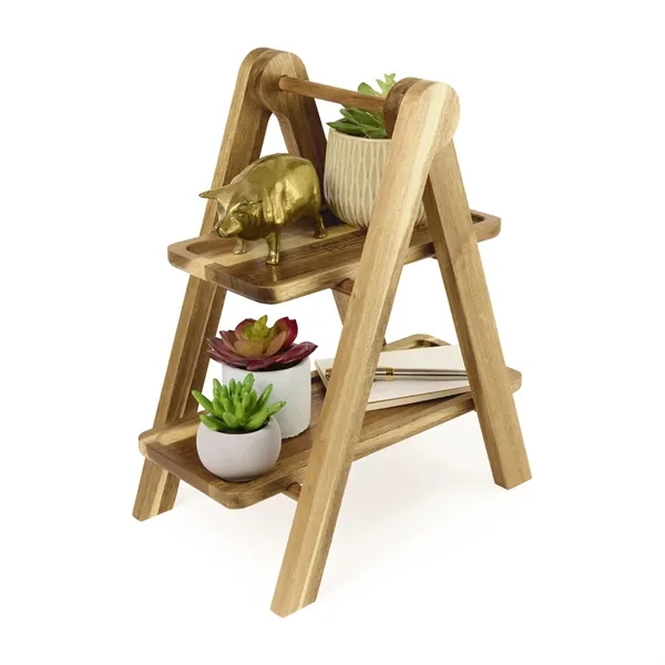 Acacia wood, two-tier serving tray.... from ASI 56070 Gemline / Gemline®