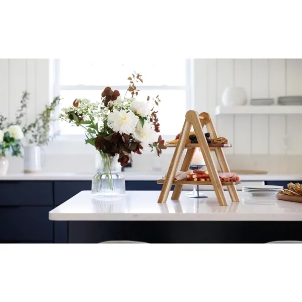 Acacia wood, two-tier serving tray.... from ASI 56070 Gemline / Gemline®