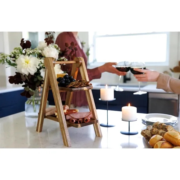Acacia wood, two-tier serving tray.... from ASI 56070 Gemline / Gemline®
