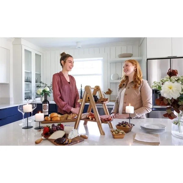 Acacia wood, two-tier serving tray.... from ASI 56070 Gemline / Gemline®