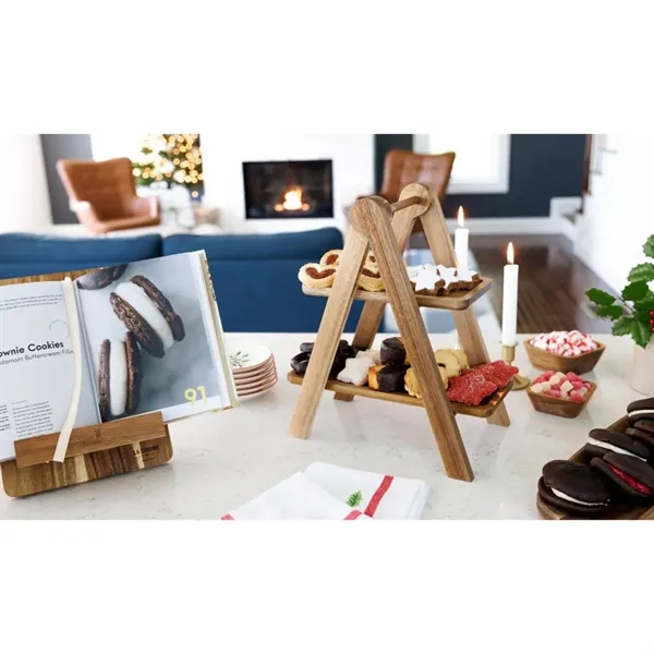 Acacia wood, two-tier serving tray.... from ASI 56070 Gemline / Gemline®