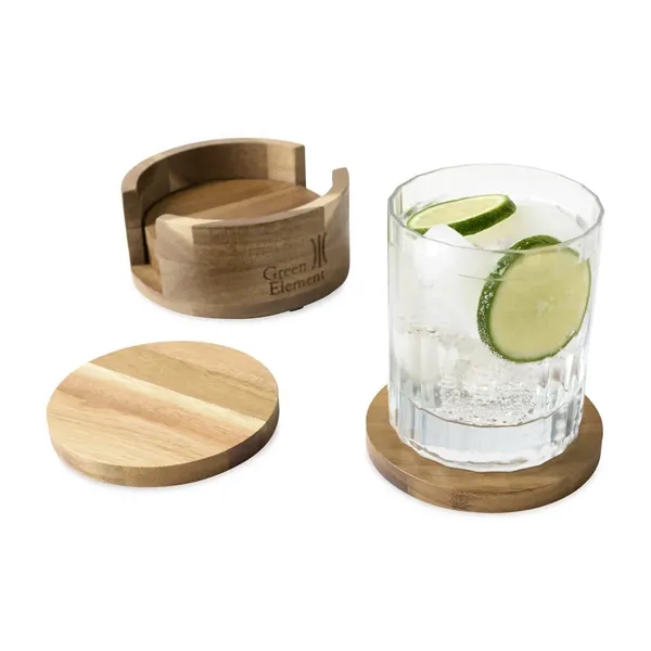 Acacia wood coaster set.... from ASI 56070 Gemline / Gemline®