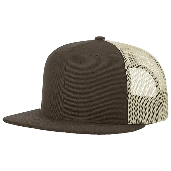 Six-panel, high-profile snapback wool blend flatbill trucker hat.... from ASI 74601 Calico