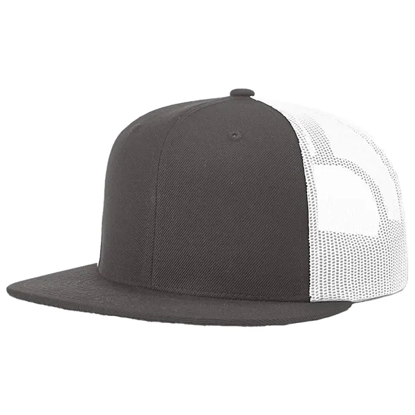 Six-panel, high-profile snapback wool blend flatbill trucker hat.... from ASI 74601 Calico