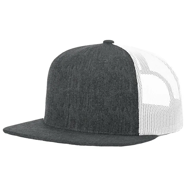 Six-panel, high-profile snapback wool blend flatbill trucker hat.... from ASI 74601 Calico