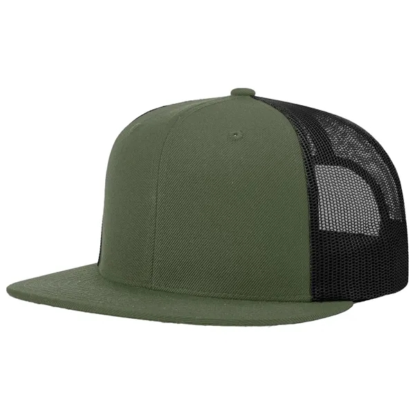 Six-panel, high-profile snapback wool blend flatbill trucker hat.... from ASI 74601 Calico
