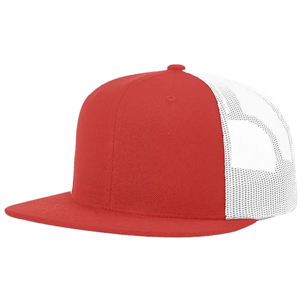 Six-panel, high-profile snapback wool blend flatbill trucker hat.... from ASI 74601 Calico