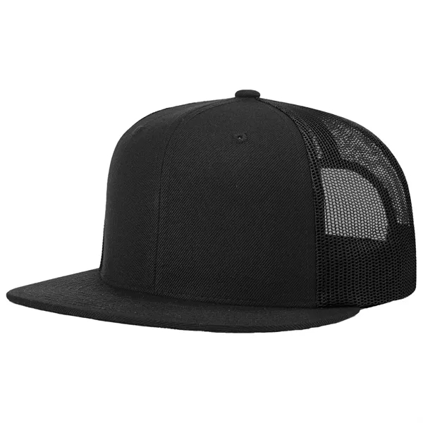 Six-panel, high-profile snapback wool blend flatbill trucker hat.... from ASI 74601 Calico