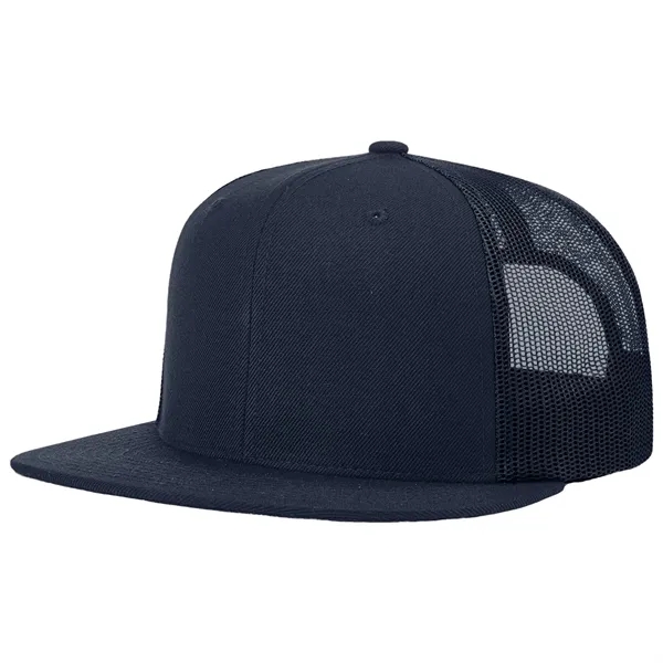 Six-panel, high-profile snapback wool blend flatbill trucker hat.... from ASI 74601 Calico