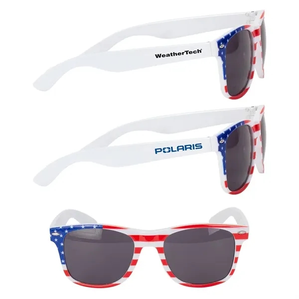 RPET sunglasses with USA flag print.... from ASI 88060 Snugz/USA Inc