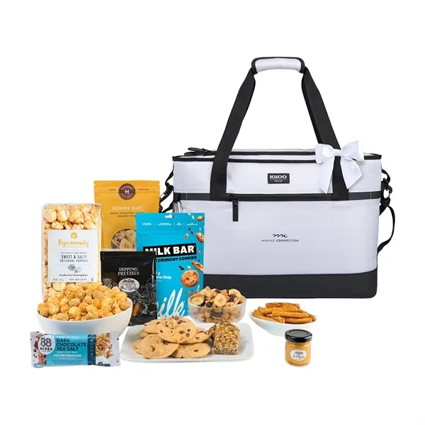 Igloo® Maddox XL Cooler filled with gourmet snacks.... from ASI 56070 Gemline / Gemline®