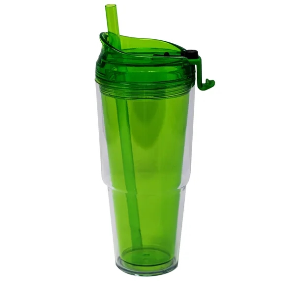 Double Wall Acrylic Color In/Clear Out Tumbler With Spill Proof Screw-on... from ASI 72657 Active Life Promo / Apres Ski