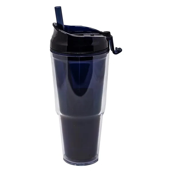 Double Wall Acrylic Color In/Clear Out Tumbler With Spill Proof Screw-on... from ASI 72657 Active Life Promo / Apres Ski
