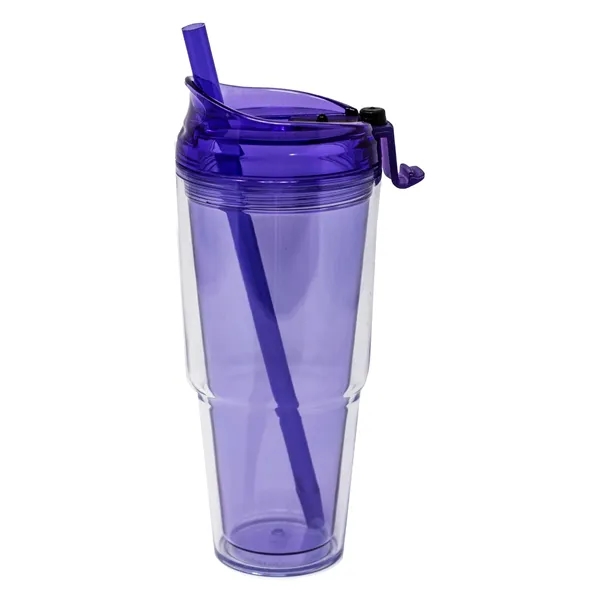 Double Wall Acrylic Color In/Clear Out Tumbler With Spill Proof Screw-on... from ASI 72657 Active Life Promo / Apres Ski