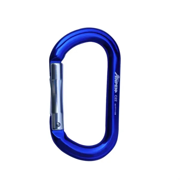 D Ring straight gate aluminum carabiner plus laser engraving on 1... from ASI 37218 Athena Promo (tm)