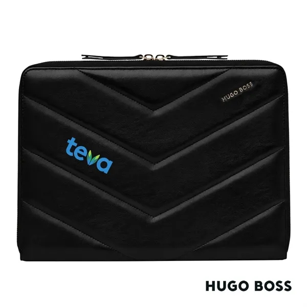 Hugo Boss® Triga A5 Conference Folder is sleek and fashionable, enhanced... from ASI 84592 St Regis Group