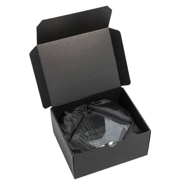 Starfire crystal diamond shape award with red base.... from ASI 84592 St Regis Group / St Regis