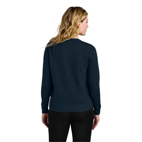 Port Authority Women's Easy Care Crewneck Cardigan Sweater... from ASI 84863 SanMar