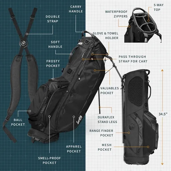 Sunday Golf Ryder 23 Stand Golf Bag... from ASI 38120 Ball Pro / Diversified Quality Kitchenware